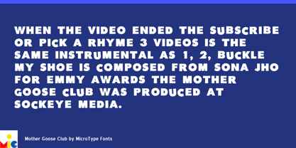 Mother Goose Club Font Poster 3