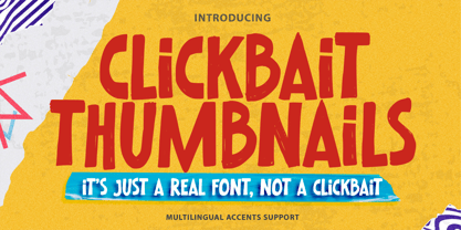 Clickba Italic Thumbnails Font Poster 2