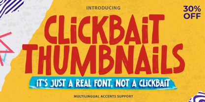 Clickba Italic Thumbnails Font Poster 1