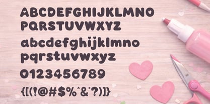 Chubby Hearts Font Poster 4