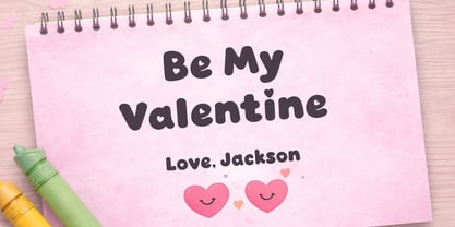 Chubby Hearts Font Poster 2