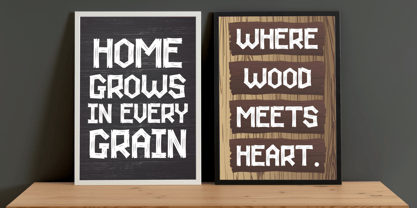 Carved Lines Font Poster 4