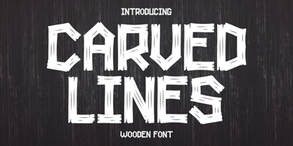 Carved Lines Font Poster 1
