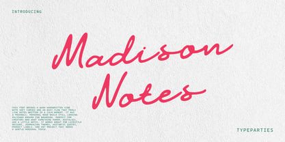 ATP Madison Notes Font Poster 1