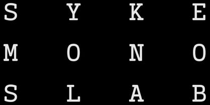 Syke Mono Slab Rnd Font Poster 1