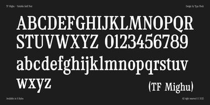 TF Mighu Slab Variable Font Poster 3
