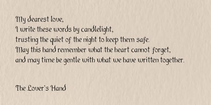 The Lovers Hand Font Poster 2