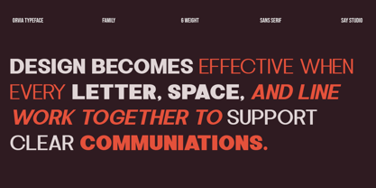 Orvia Font Poster 5