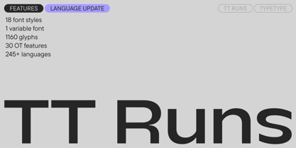 TT Runs Font Poster 1