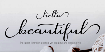 Hello beautiful Font Poster 1