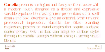 Canella Font Poster 8