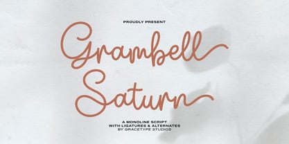 Grambell Saturn Font Poster 1