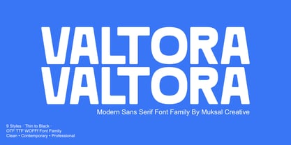 Valtora Font Poster 1