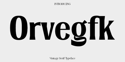 Orvegfk Font Poster 1