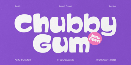 Chubby Gum Font Poster 1