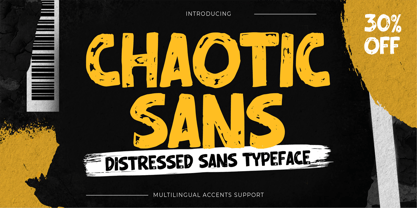 Chaotic Sans Font Poster 1