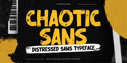 Chaotic Sans Font Poster 2