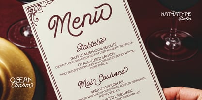 Ocean Charm Font Poster 3