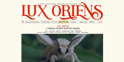 Lux Oriens Font Poster 1