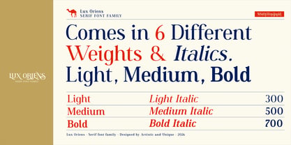 Lux Oriens Font Poster 3