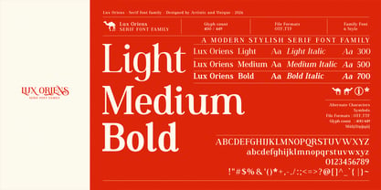 Lux Oriens Font Poster 5