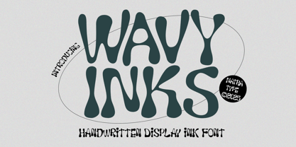 Wavy Inks Font Poster 1