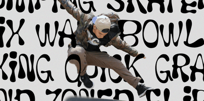 Wavy Inks Font Poster 3