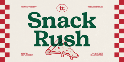 Snack Rush Font Poster 1