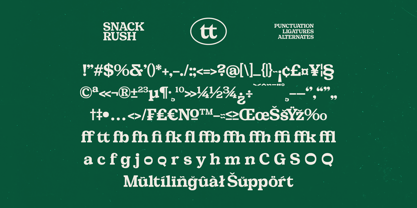 Snack Rush Font Poster 15