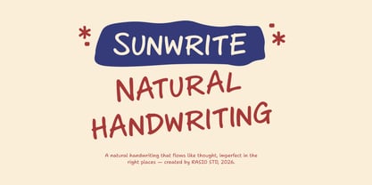 Sunwrite Font Poster 1