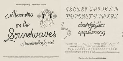 Aleandra on the Soundwaves Font Poster 1