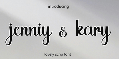 Jenniy & Cary Font Poster 1