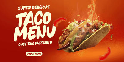 Tacoliga Font Poster 2