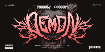 Demon Crown Font Poster 1