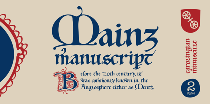 Mainz Manuscript Font Poster 1
