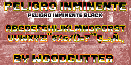 Peligro Inminente Font Poster 3