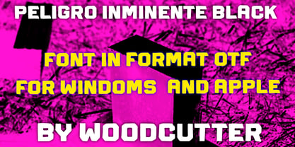 Peligro Inminente Font Poster 6
