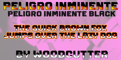 Peligro Inminente Font Poster 2