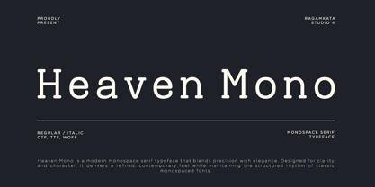Heaven Mono Font Poster 1