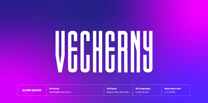Vecherny Font Poster 1