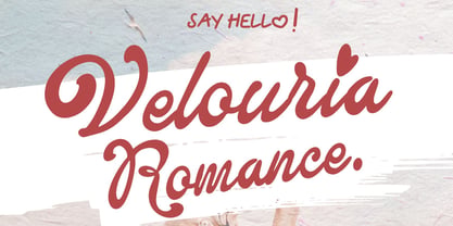 Velouria  Romance Font Poster 1