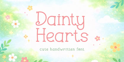 Dainty Hearts Font Poster 1