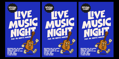 Greedy Louding Font Poster 3
