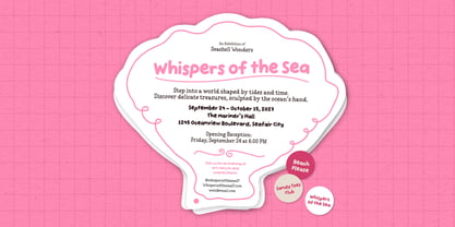 Handpicked Seashells Font Poster 2