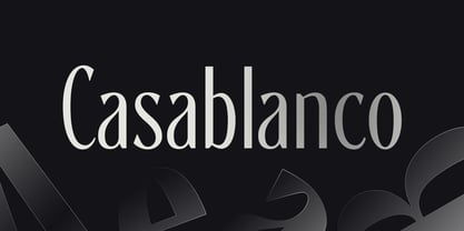 Casablanco Font Poster 1