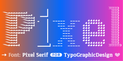 Pixel Serif Font Poster 1