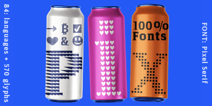 Pixel Serif Font Poster 2