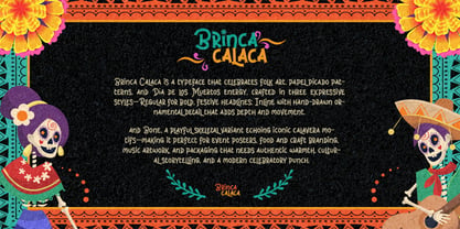 Brinca Calaca Font Poster 2