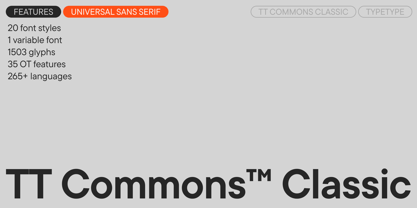 TT Commons Classic Font Poster 1