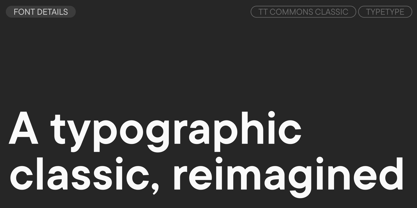 TT Commons Classic Font Poster 3